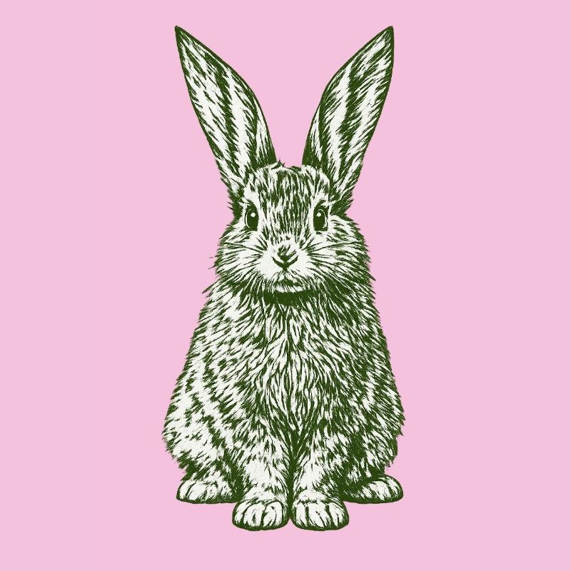 Green Bunny Easter Bunny Vintage