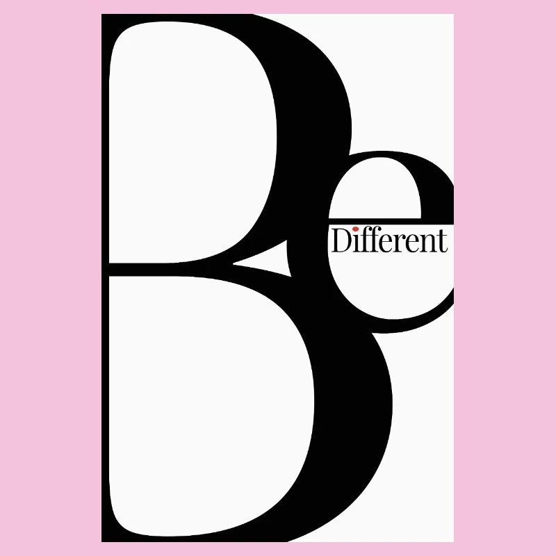 Soyez différent – Conception typographique minimaliste