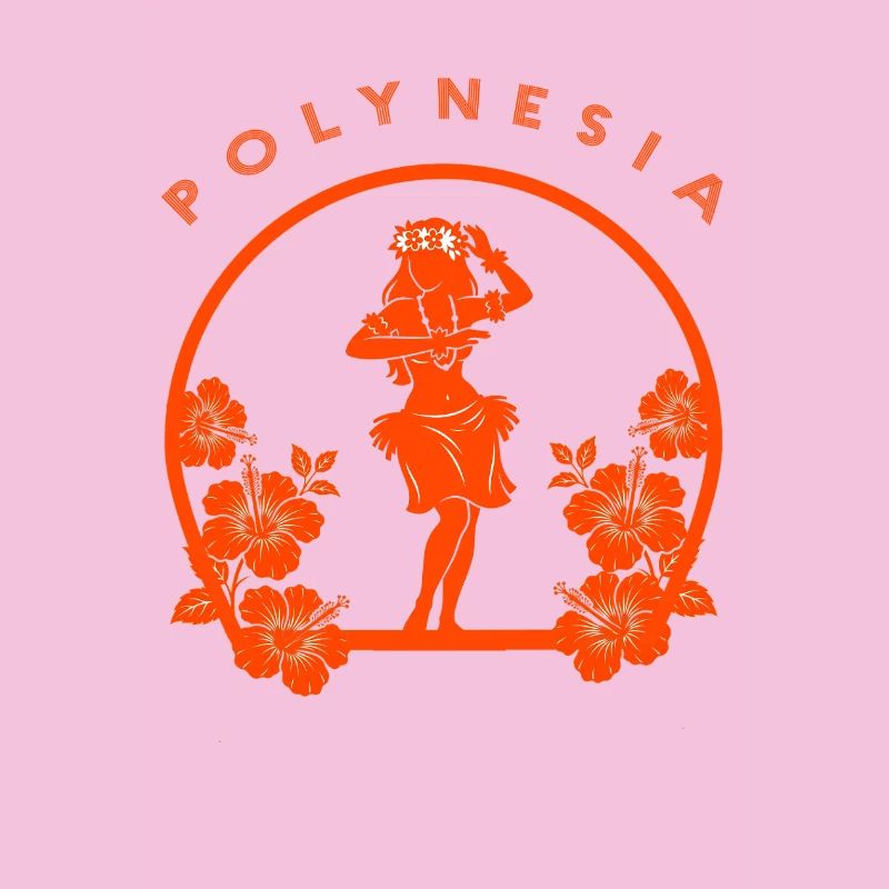 Polynesia Aloha Hula Dancer & Hibiscus Flower