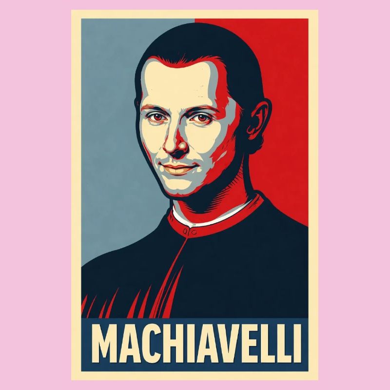 Machiavelli Pop-Art-Porträt