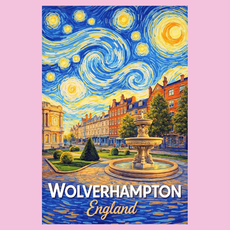 Wolverhampton, Angleterre, Nuit étoilée