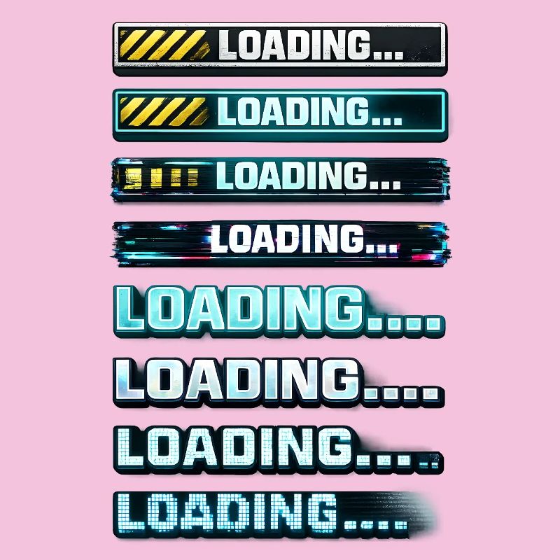 Neon Download Notification Graphics