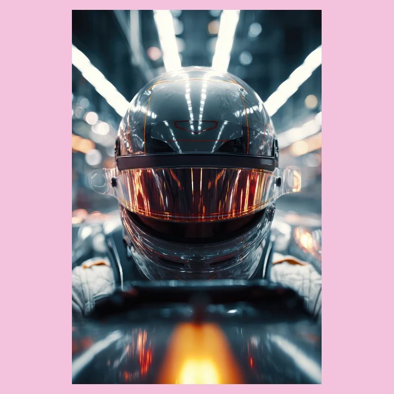 Casque de course néon