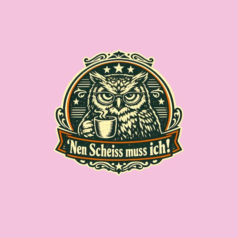 Nen scheiß muss ich Eule Büro Spruch
