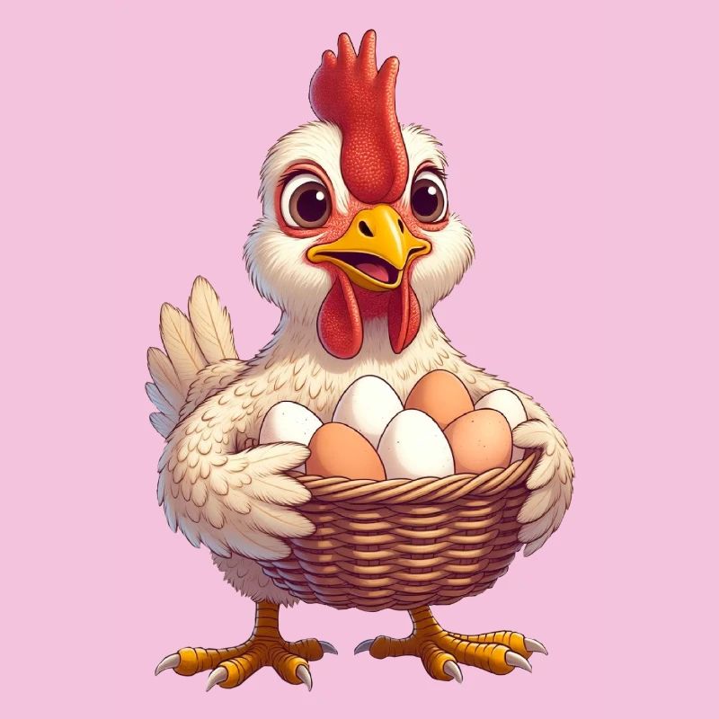 Chicken with egg basket