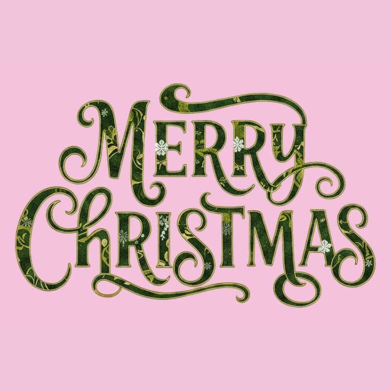 Message de Noël Vintage Vert