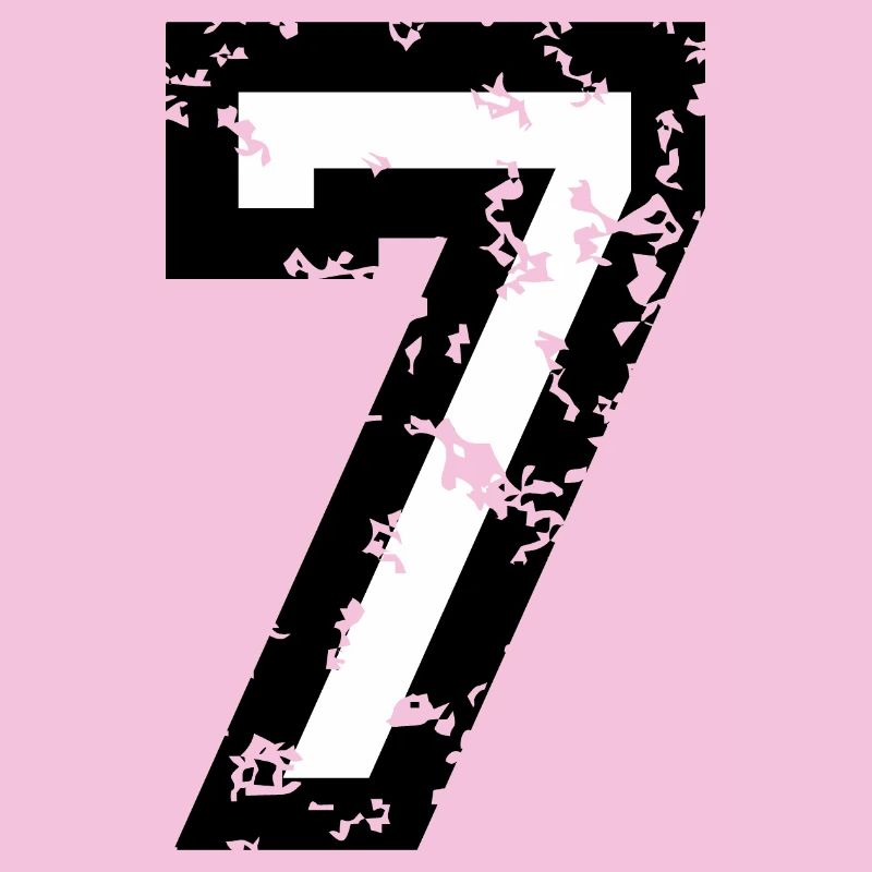 Le numéro sept- No. 7 (deux couleurs) blanc