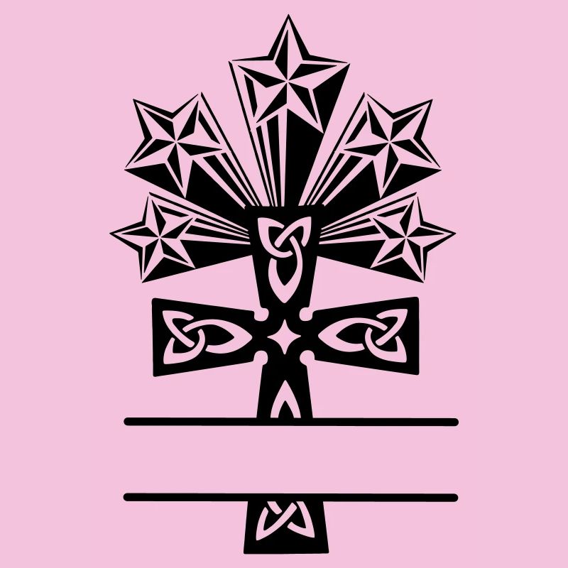 Monogramme cinq étoiles de croix celtique