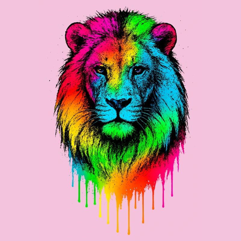 Regenbogenlöwe Farbschlieren