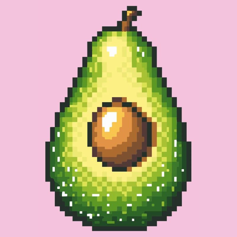 Pixel Avocado Retro Fruchtbild