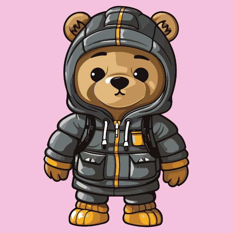 Bear Winter Comic Cute