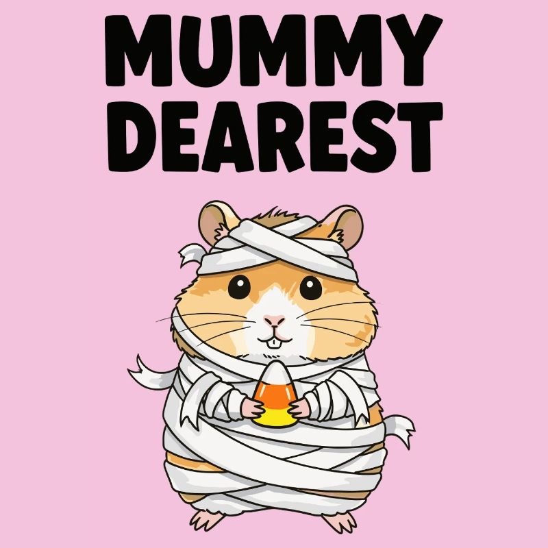 Mummy Dearest Hamster with Candy Corn