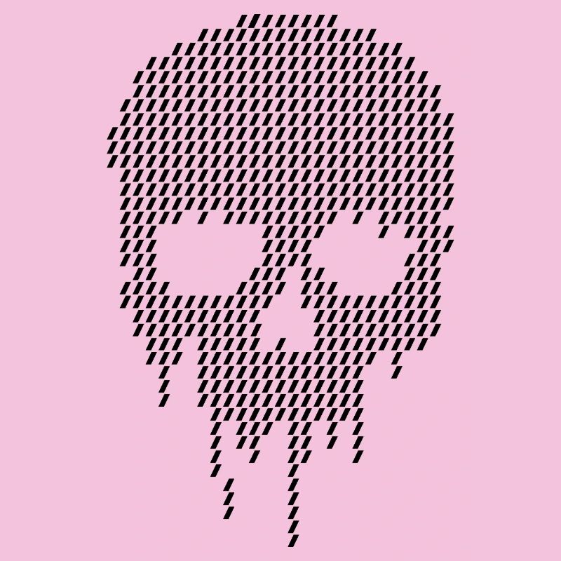 Design graphique de crânes pixelisés