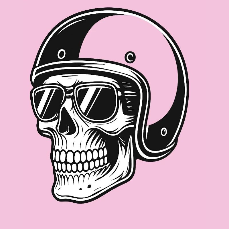 Skelettbiker mit Helmbild