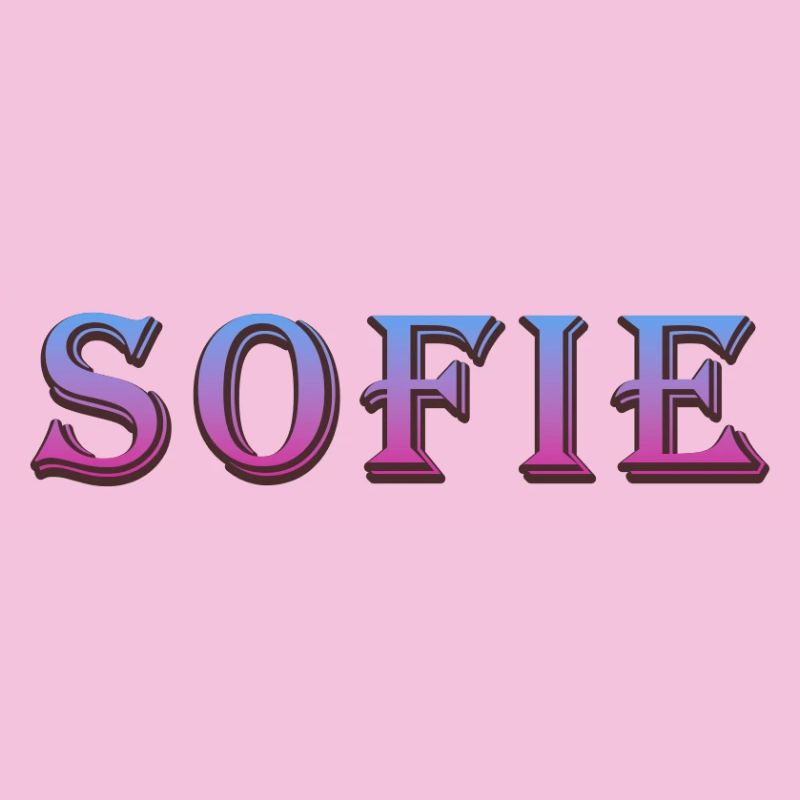 Colorful 3D text with glittering effect