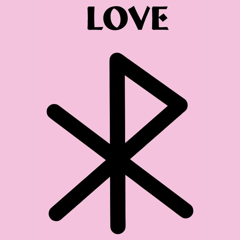 Love Viking Runen mit Text LOVE