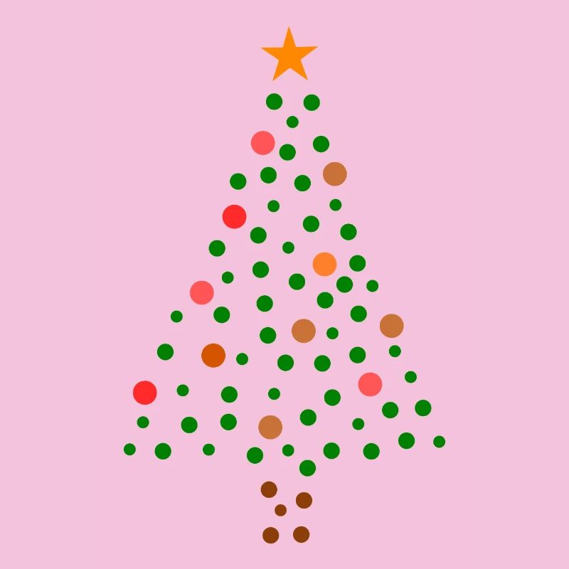 Weihnachtsbaum - Gepunktet