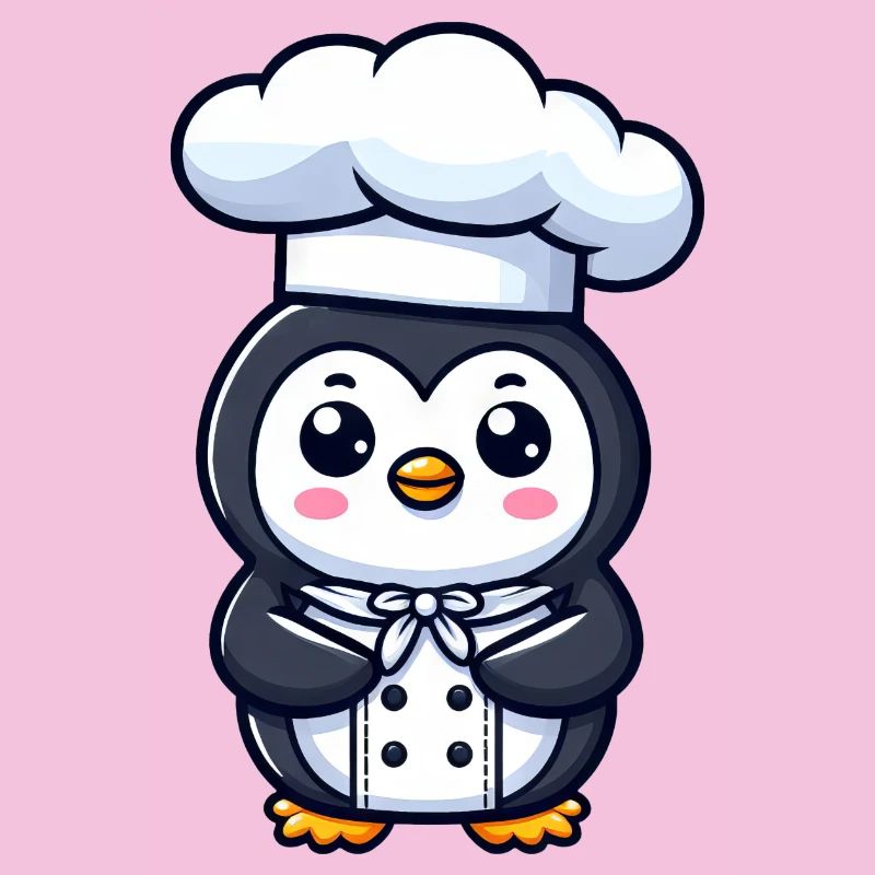 Mignon pingouin Chef bande dessinée conception de bande dessinée