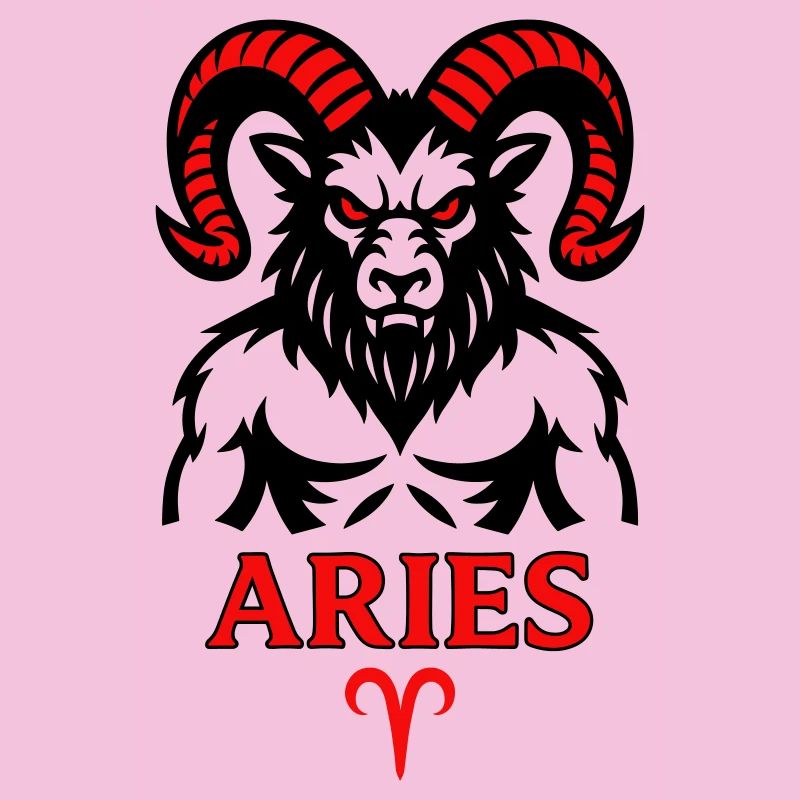 Aries Sternzeichen mit Hörnersymbol