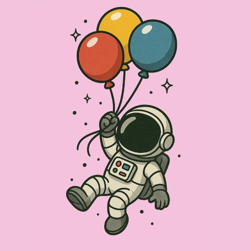 Astronaut mit Ballons