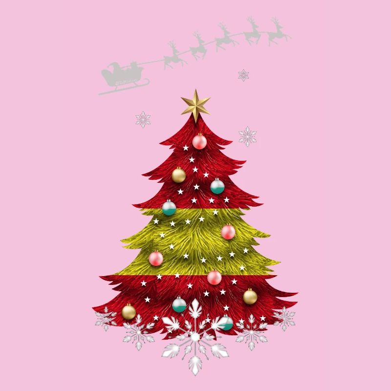 Weihnachtsbaum mit Spanien-Flagge