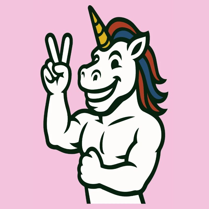 Einhorn-Friedenszeichen Illustration
