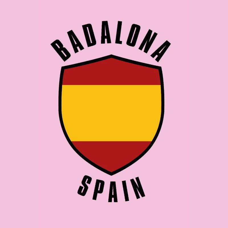 Blason du drapeau espagnol dans une palette de couleurs rouge-jaune