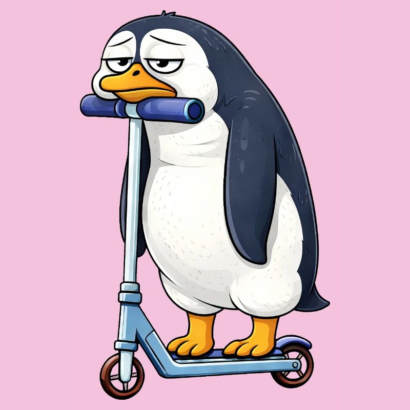 Scooter Penguin mignon Ennui solitaire