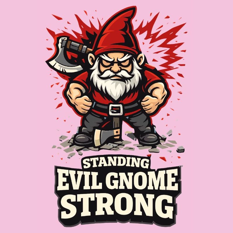 Evil Gnome, Dark Gnome, Goth Gnome, Funny Gnome