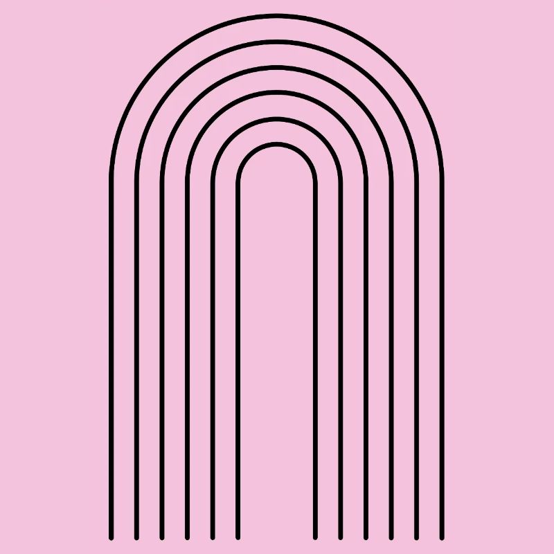 Minimalist line composition in black