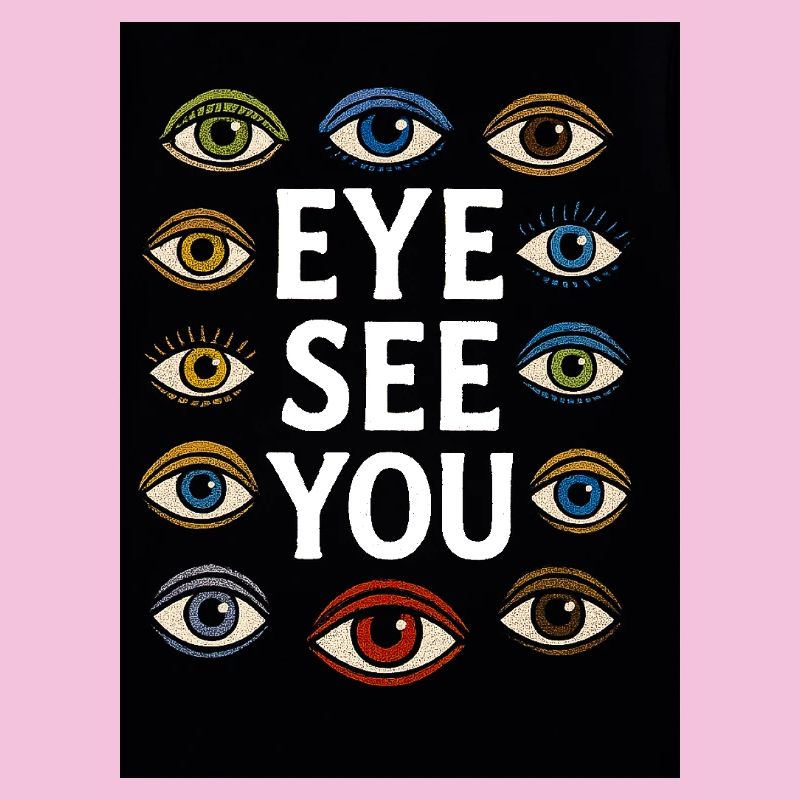 Eye Slaughter with Multicolored Eyes and Text