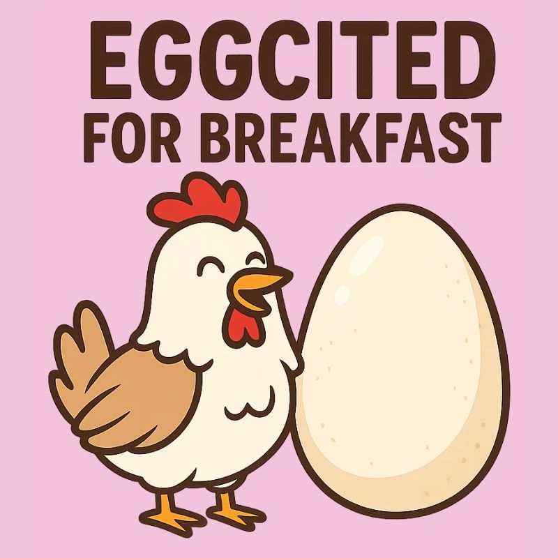 Eggcited pour le petit-déjeuner Chicken Design