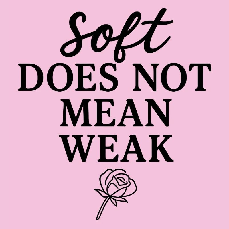 Citation de force douce avec rose