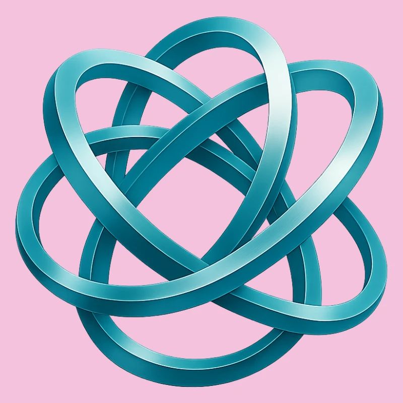 Blue braided knot design