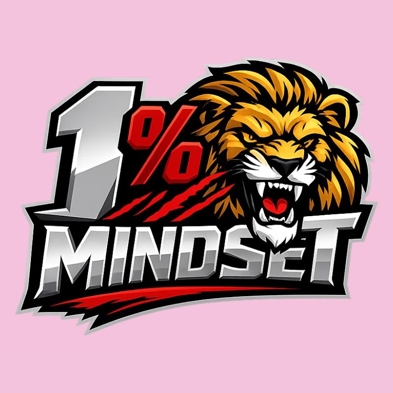 1% Mindset Lion Logo