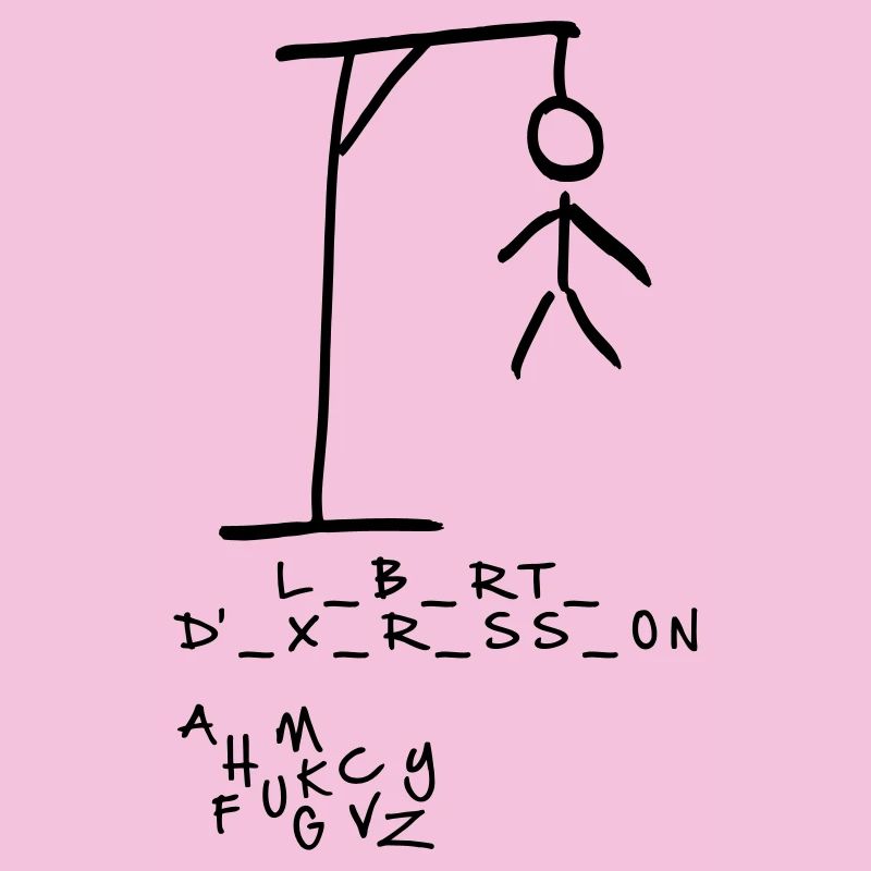Pendu - Liberté d'expression