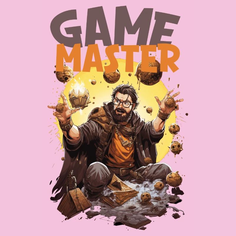 Maître de jeu avec des dés volants – RPG Nerd