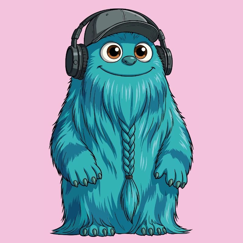 DJ Fluffo with Braid Front - Fluffonster Design