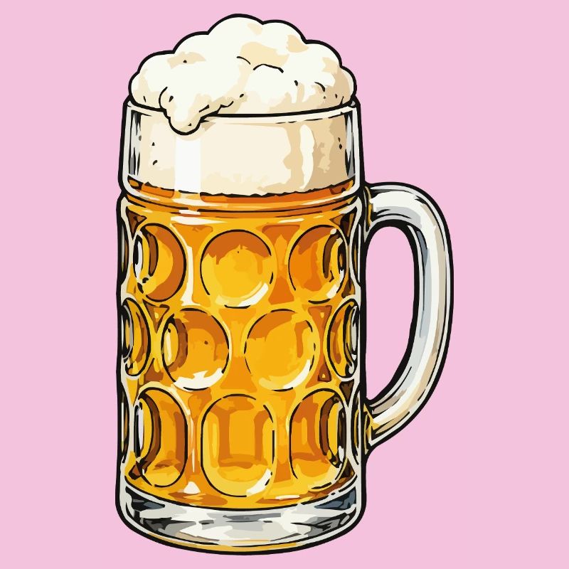 Beer mug with foam