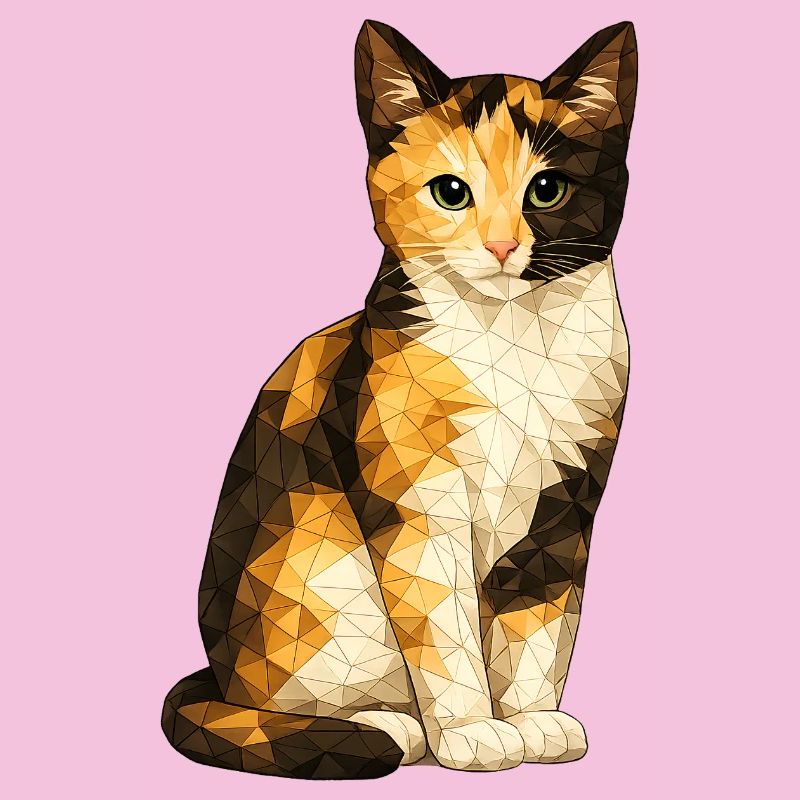 Emmi Polygonkatze Geometrische Niedlichkeit