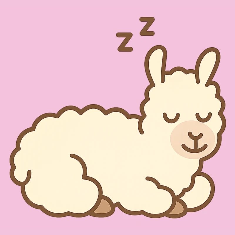 Schlafendes Lama