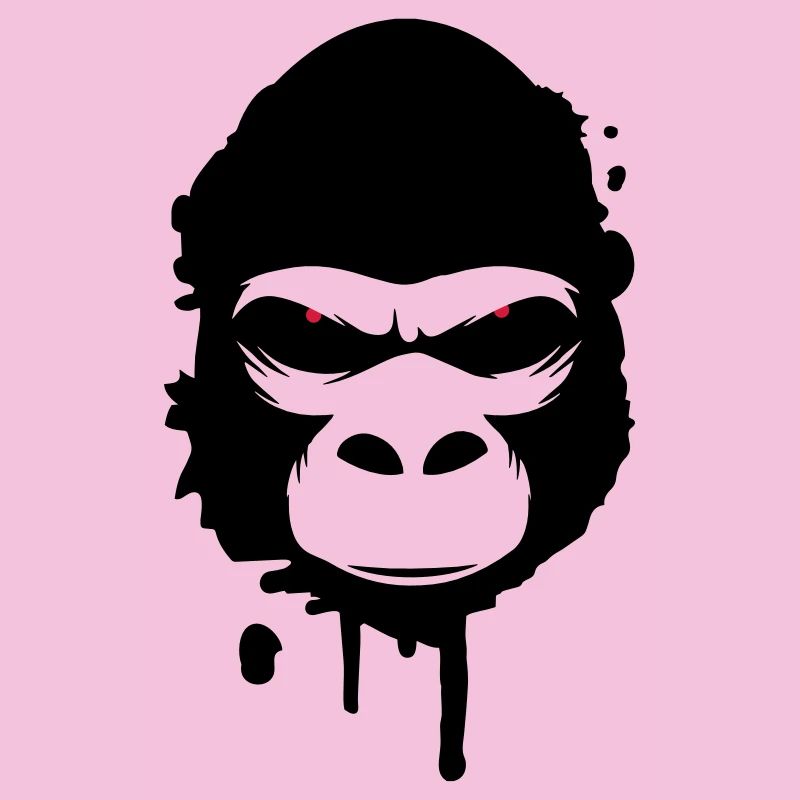 Une tête de gorille Graffiti