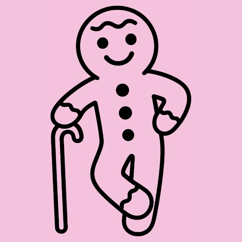 Cool Gingerbread Man Illustration