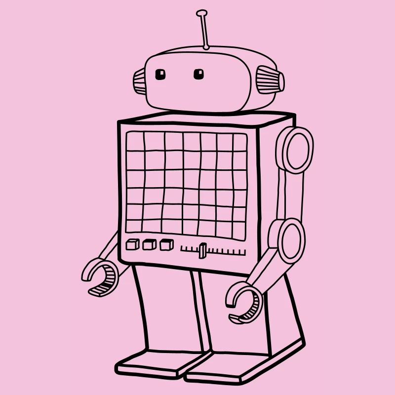 Robot rétro - Design Android Vintage AI