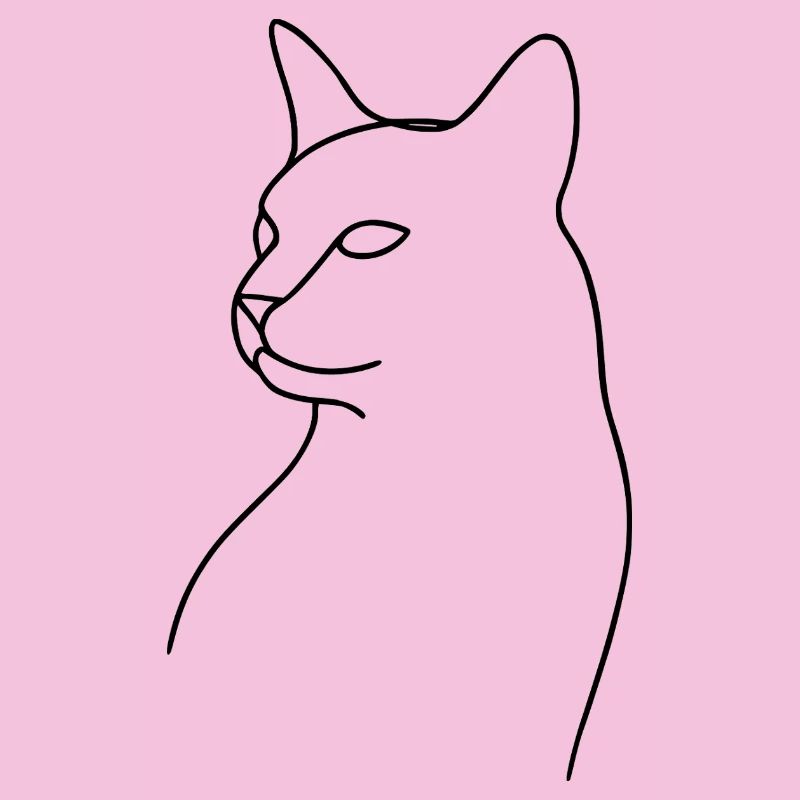 Line Art Katze