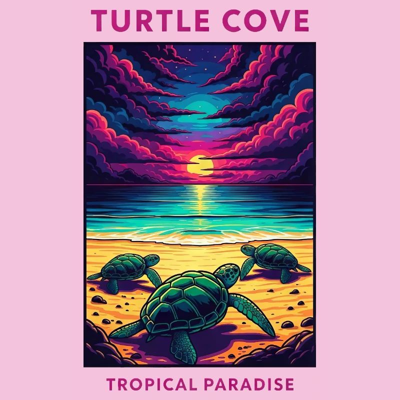 Bahamian Paradise Sunset Turtle Book