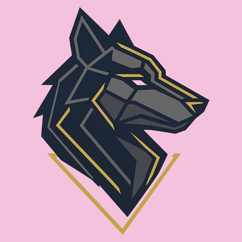 Geometric Wolf Emblem