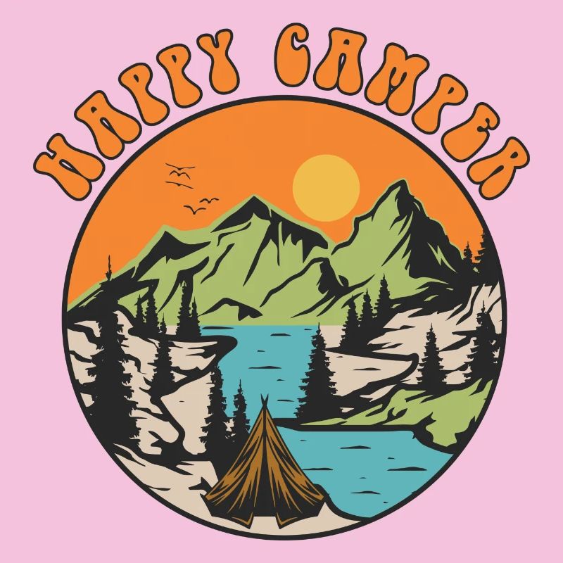 Glücklicher Camper