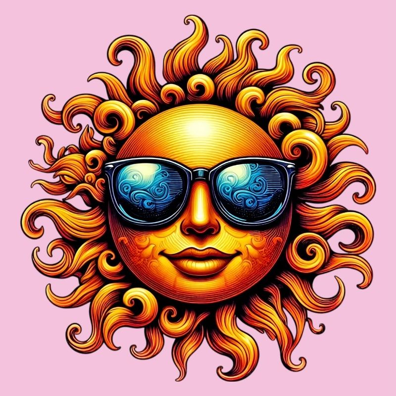 Sonne mit Sonnenbrille