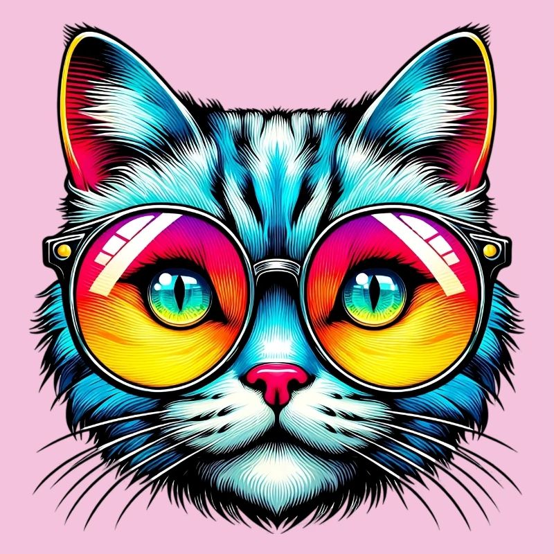 Chat avec des lunettes de soleil